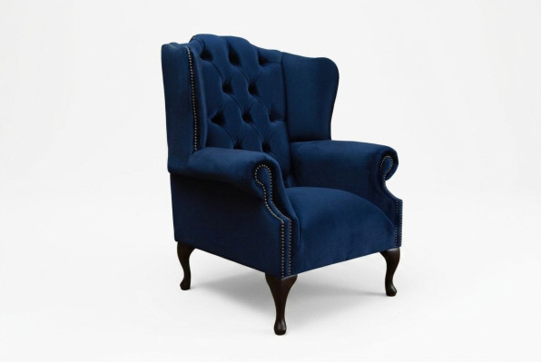 Fauteuil en velours Chesterfield Sofa Canapé Design Luxe Canapé Relax Télévision Nouveau