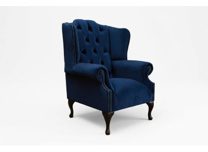 Fauteuil en velours Chesterfield Sofa Canapé Design Luxe Canapé Relax Télévision Nouveau