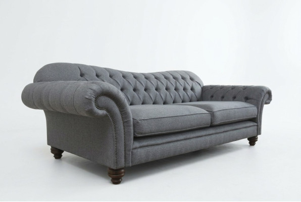 Canapé 4 places Canapé design Chesterfield Suite de sièges en cuir et tissu rembourré nouveau