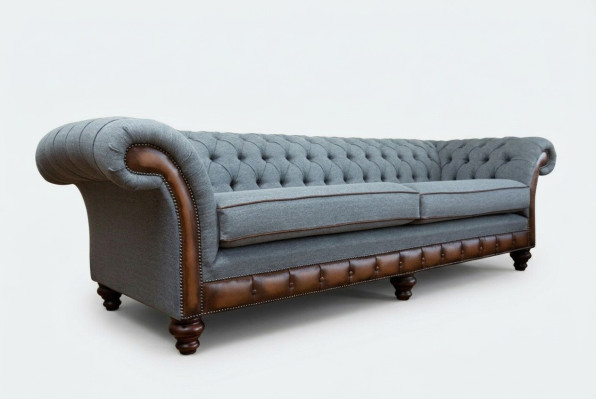 Canapé en cuir Chesterfield, canapé en tissu, canapé, canapé-lit, rembourrage du salon sur mesure