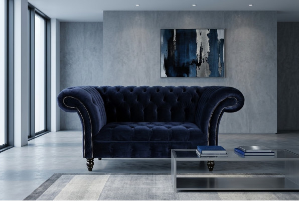 Chesterfield Sofa Canapé Ensemble rembourré 1,5 places Canapés Classique Une place