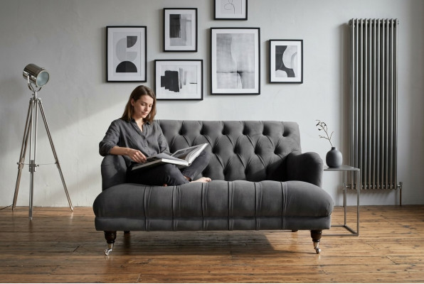 Canapé Chesterfield 2 places canapé d'assise rembourré sofas rembourrés ensemble de sièges neuf