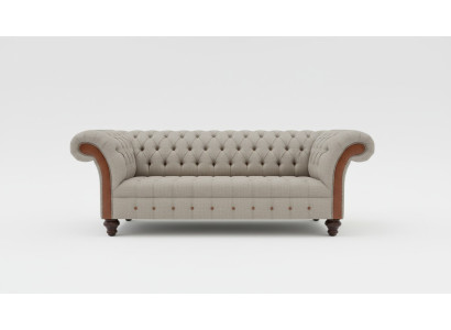 Canapé Chesterfield trois places gris design de revêtement de canapé trois places moderne