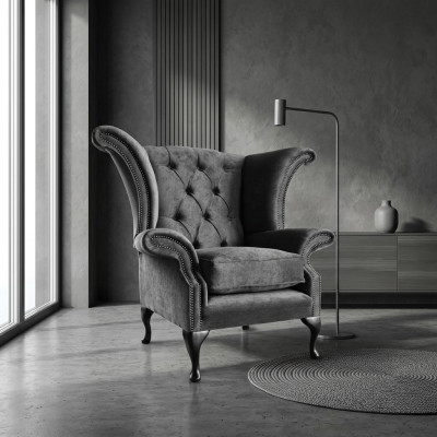 Chesterfield fauteuil canapé télé 1 place canapé textile tissu canapé rembourré
