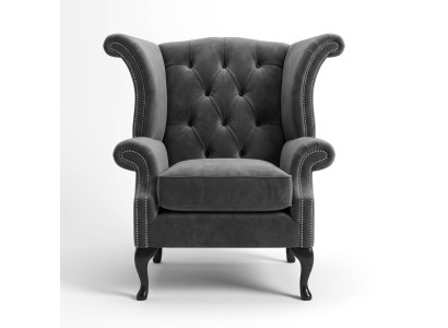 Chesterfield fauteuil canapé télé 1 place canapé textile tissu canapé rembourré