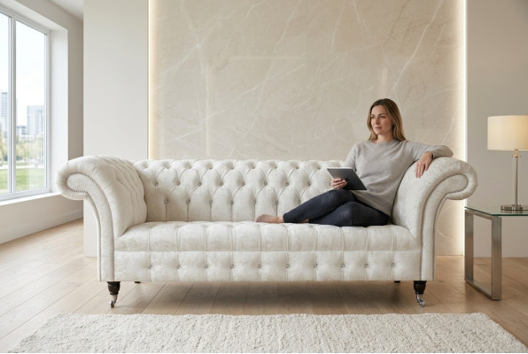Canapé en cuir canapé en tissu canapé canapé rembourrage chesterfield salon sur mesure