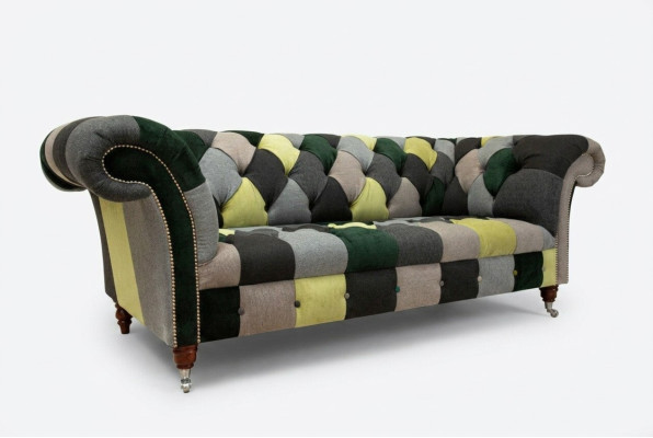 Canapé trois places Design en tissu pour canapé 3 places trois places Chesterfield nouveau