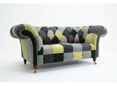 Designer canapé Chesterfield 2 places Canapé Canapés Rembourrage Tissus Salon Canapés