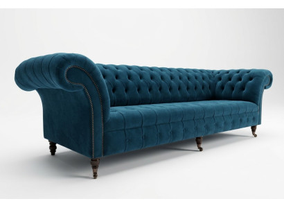 Conception Chesterfield Canapé ensemble 4 places Canapé en tissu Canapé rembourré Canapés 265cm