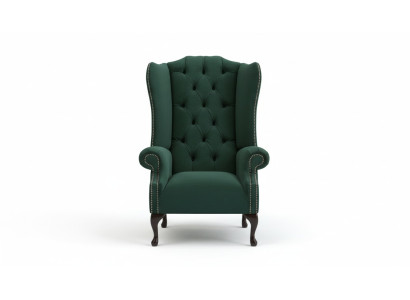 Fauteuil à oreilles Chesterfield 1 place canapé coussin sofa relax tissu télévision.