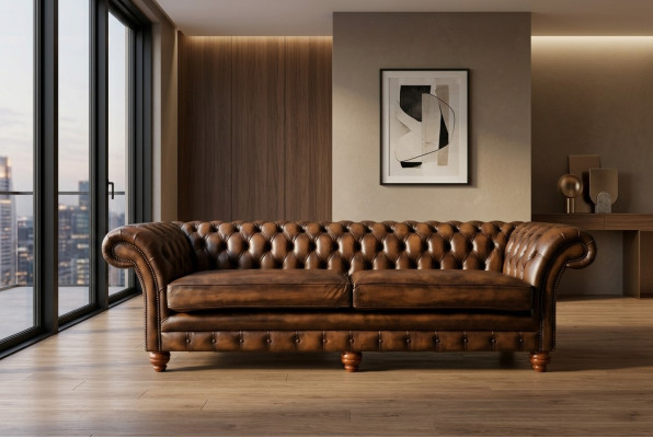 Canapé Chesterfield 4 places Salon Canapé Canapés Rembourrage Canapés neufs XXL Grand