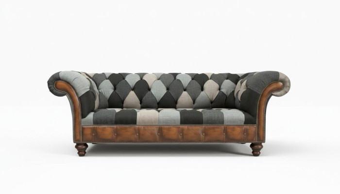 Canapé en tissu Chesterfield 3 places Canapé rembourré Canapés Design Canapés en tissu de luxe Neuf