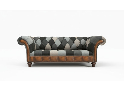 Canapé en tissu Chesterfield 3 places Canapé rembourré Canapés Design Canapés en tissu de luxe Neuf