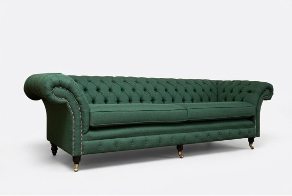 Bouton Canapé Chesterfield Canapés 4 places Canapé Tissu d'ameublement Salon Meubles