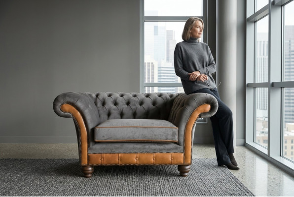 Fauteuil individuel Club canapé Chesterfield original Angleterre meuble neuf