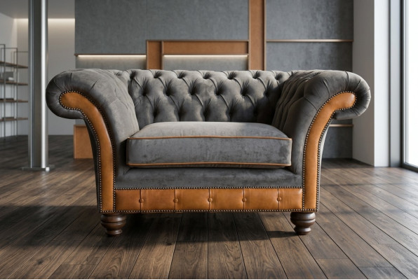 Fauteuil individuel Club canapé Chesterfield original Angleterre meuble neuf