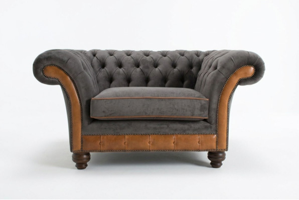 Fauteuil individuel Club canapé Chesterfield original Angleterre meuble neuf
