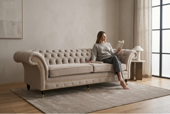 Canapé 4 places xxl Canapé Siège Rembourrage Sofas Canapés Design Chesterfield