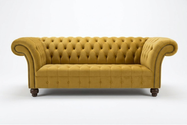 Ensemble de canapé Chesterfield design, ensemble de canapé en velours 4 pièces.