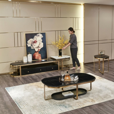 Ensemble de salon Buffet Table basse Table basse Table 3 pièces. Complet