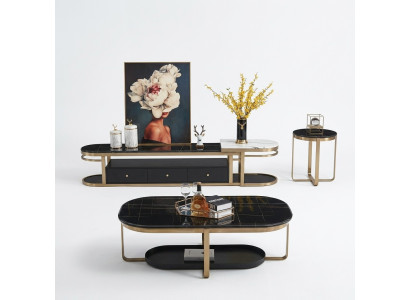 Ensemble de salon Buffet Table basse Table basse Table 3 pièces. Complet