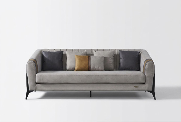 Canapé design classique 3 places en tissu Canapés en cuir Trois places