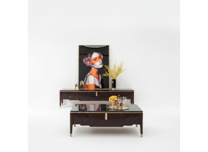 Table basse en bois Table d'appoint Canapé Canapé Tables Marbre Salon Design Meubles