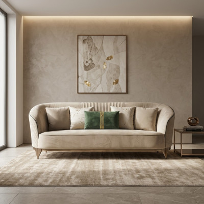 Design 3 places Trois canapés Club Lounge Sofa Upholstery Canapé en tissu