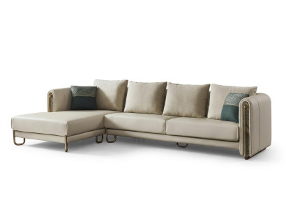 Canapé Canapé Suite Rembourrage paysage de vie Design Canapé d'angle Cuir Forme L