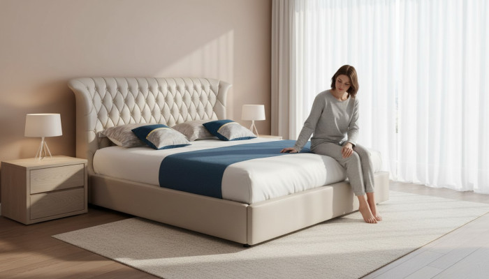 Lit rembourré Lits Lit Rembourrage Designer Hôtel Chesterfield Luxe Design