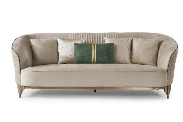 Trois places Canapé Designer 3 places Canapé Rembourrage Canapés Tissu Textile Cuir