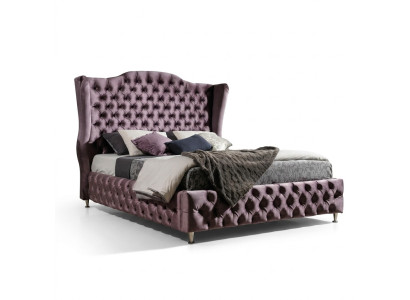 Lit Royal Chesterfield Aubergine Lits Design Classique