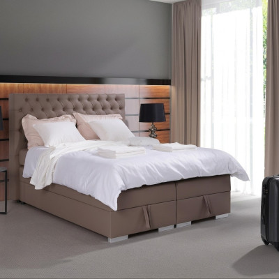 Complet de lit boxspring sur-matelas hôtel lits doubles Chesterfield nouveau