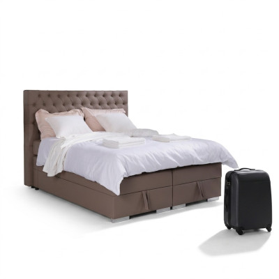 Complet de lit boxspring sur-matelas hôtel lits doubles Chesterfield nouveau