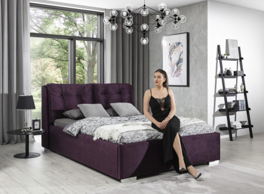 Conception Bett Lit de luxe Lits luxueux Textile Chambre moderne 140/160/180/200