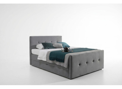 Lit Chesterfield gris moderne de luxe Lits doubles Meubles de chambre