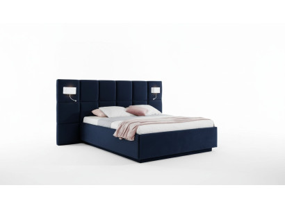 Conception de lit Hôtel Lit Double Chambre Lit Rembourrage Lits de Luxe 180x200cm Textile