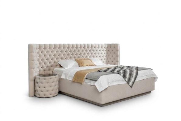 Conception Chesterfield Lit Cuir Lits Hôtel Chambre Luxe Sellerie En Cuir Nouveau