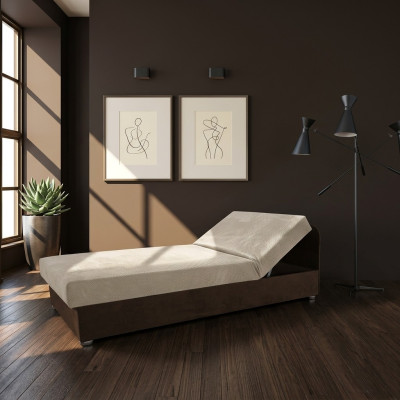 Lit Lits 80*200 Chambre à coucher Cuir Rembourrage Textile Cadre de lit Tissu Textile