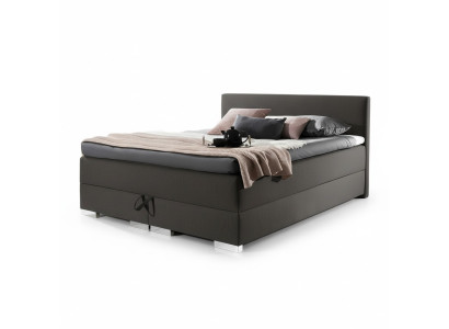 Lit tapissé en cuir textile design double XXL grand baroque