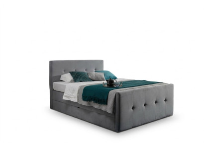 Lit Chesterfield Lit rembourré Lit double Lits design xxl de luxe lit à ressorts à boîte
