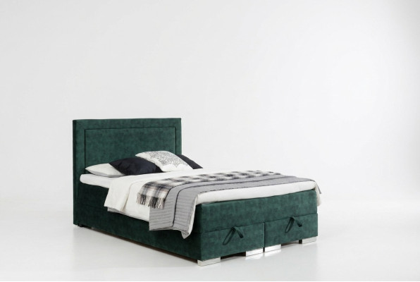 Lit boxspring céleste lit double avec matelas et surmatelas lit vert