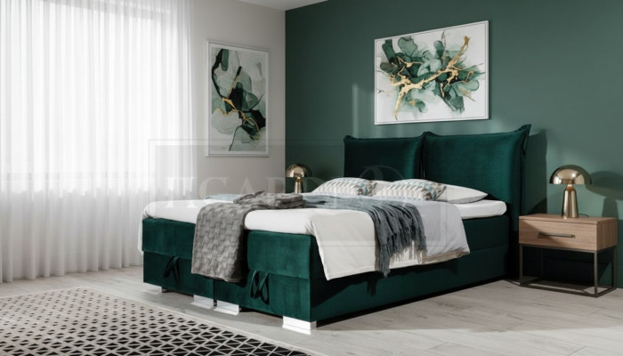 Lits Boxspring Lit Rembourré Similicuir Designer Hôtel Double Luxe Design Neuf
