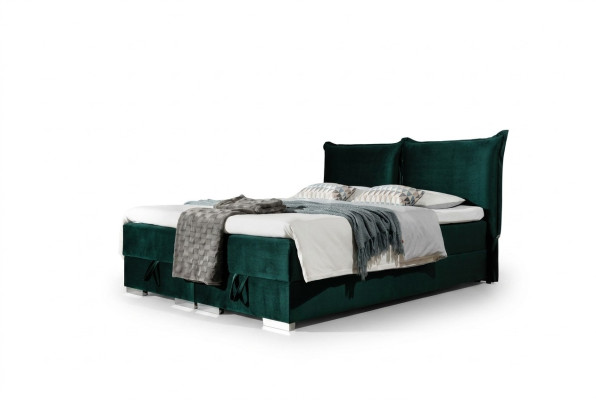 Lits Boxspring Lit Rembourré Similicuir Designer Hôtel Double Luxe Design Neuf
