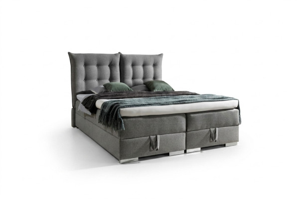 Lit boxspring design classique tapissé lit anglais lit double beige lit.