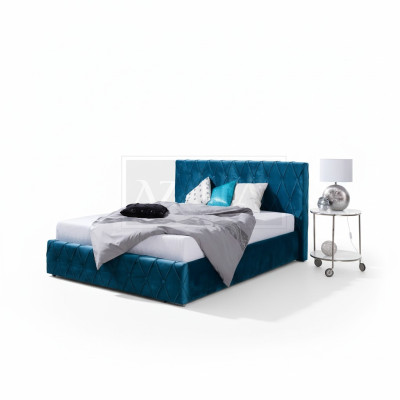 Lit design luxe double hôtel lit conjugal 160 x 200 cm chambre à coucher en velours