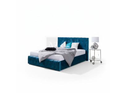 Lit design luxe double hôtel lit conjugal 160 x 200 cm chambre à coucher en velours
