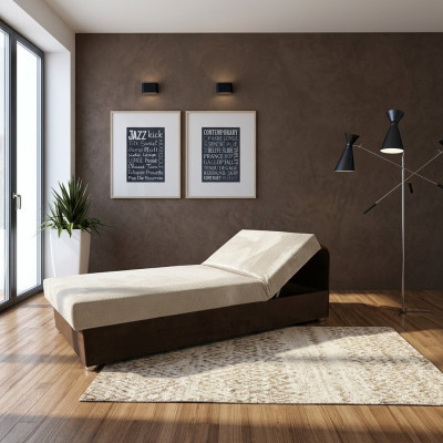 Lit Lits Bois Cuir 80x200cm Rembourré Design Matelas Cuir Hôtel Sommier Meubles