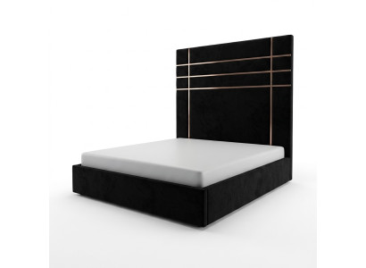 Hôtel Double Lit en Cuir Textile Chambre à Coucher Literie de Luxe Lits Design Moderne