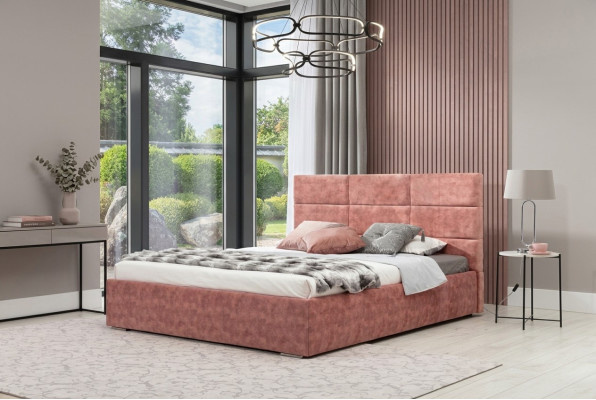 Lit double design classique de haute qualité textile cadres lit lits 140 x 200